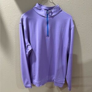 Peter Millar Purple Half Zip Pullover Sweatshirt - Large